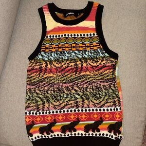 Desigual knit vest top sz s nwot